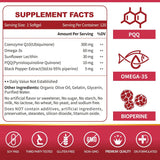 Suplemento CoQ10 300mg ZEBORA, Antioxidante y Energía, 120 cápsulas