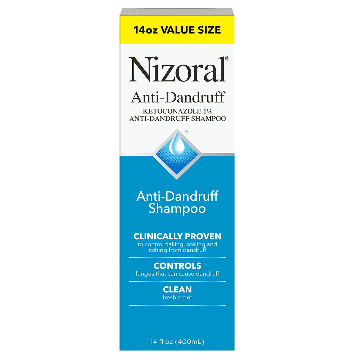 Shampoo anticaspa con 1% de ketoconazol de 14 onzas Nizoral