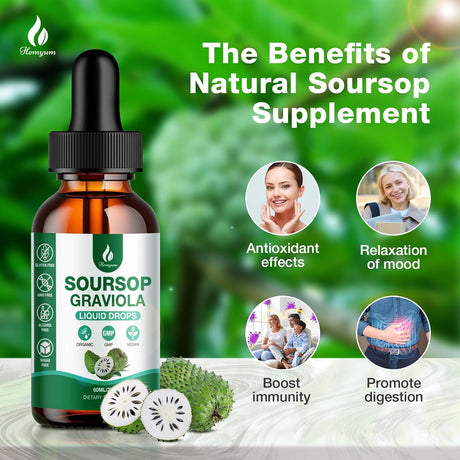 Soursop Bitters Líquido 7 en 1 con Sea Moss 4oz
