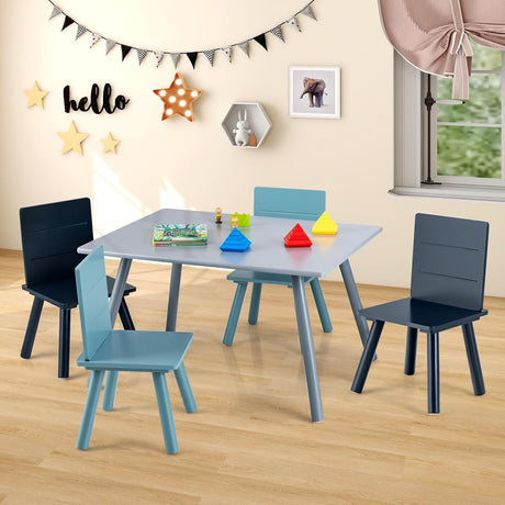 Juego de mesa y silla para niños mesa infantil de 5 piezas