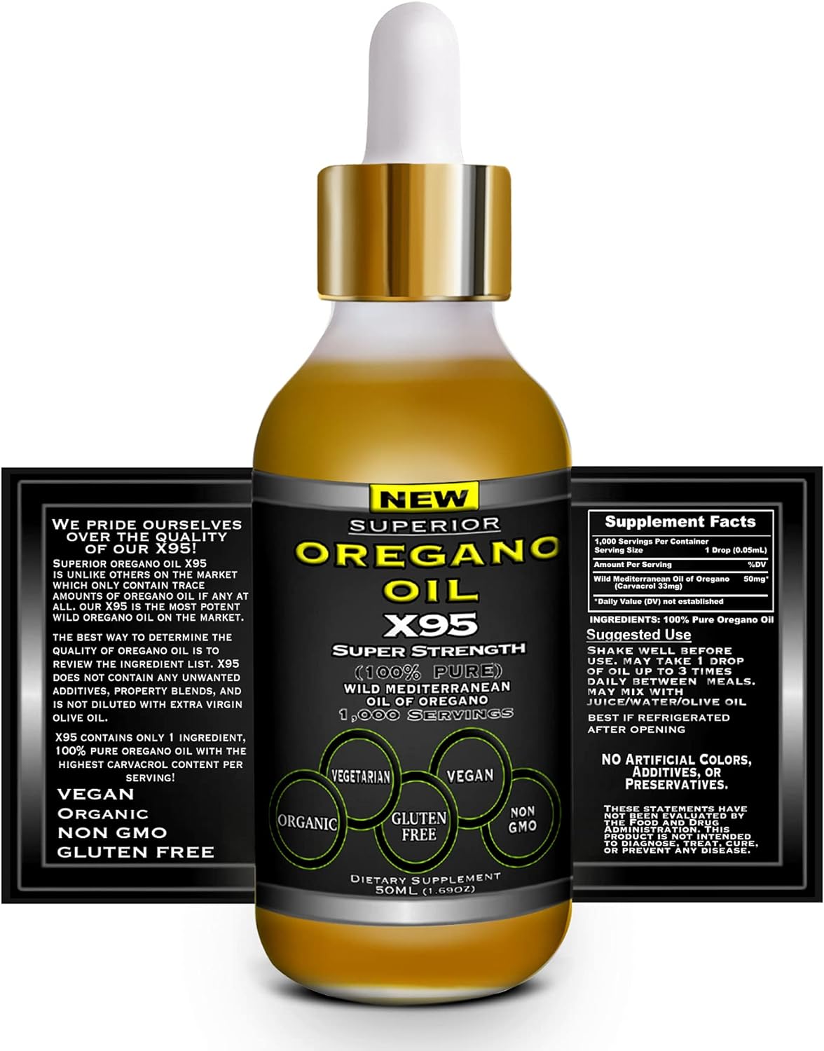 Aceite de Orégano Puro y Potente  Extracto Mediterráneo