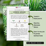 Semillas de Lemongrass - Sow Right Seeds - No GMO, Heirloom