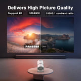 Proyector Mini PANSEBA 270° Ajustable, WiFi 6, Bluetooth