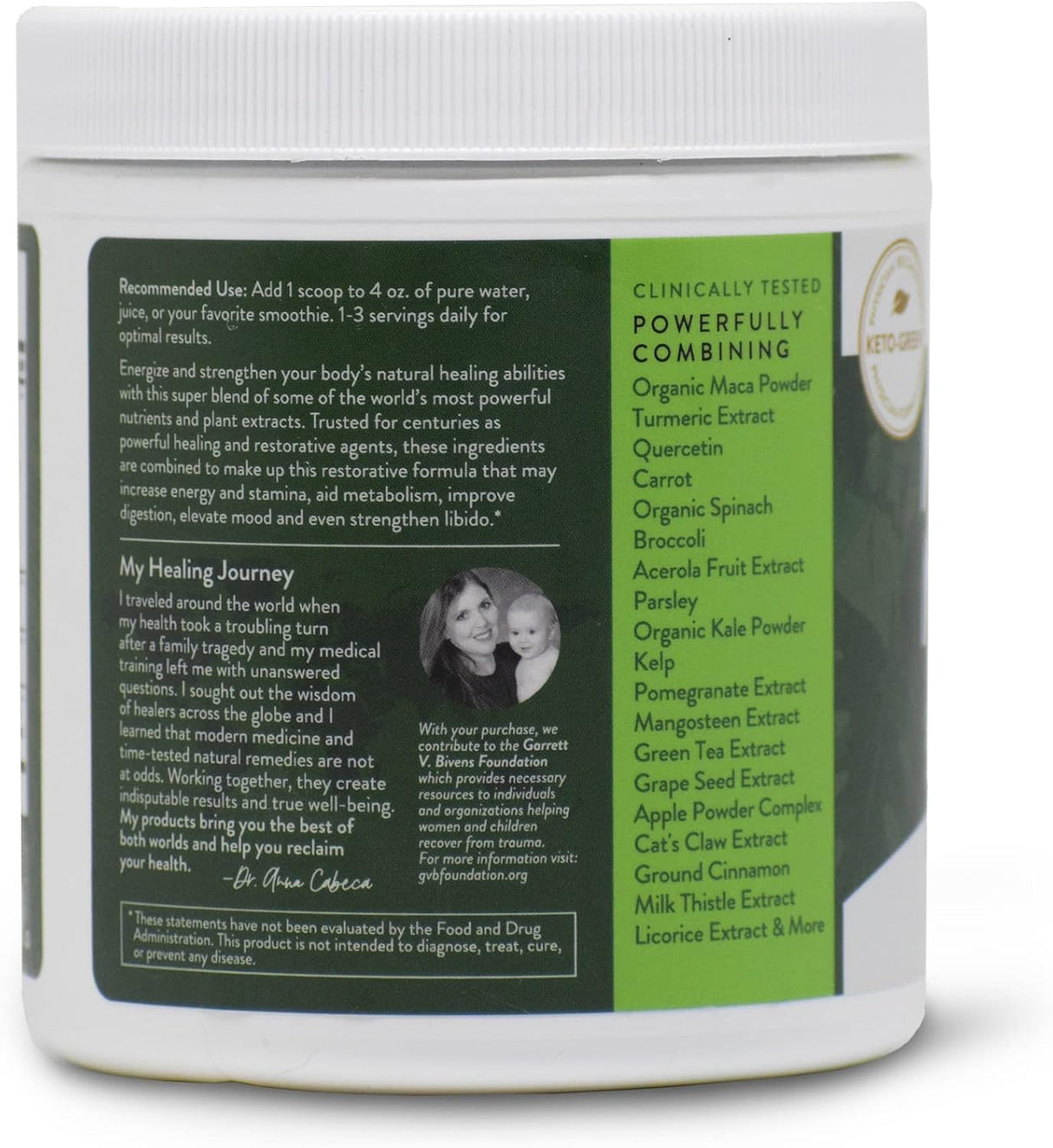Mighty Maca Plus - Superfoods Maca Verde Orgánico, Detox, Vegan