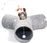 Túnel para gatos Love's Cabin 3 Vías con bola y orificio
