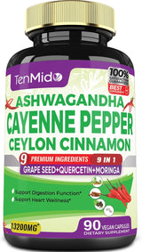 Cápsulas Suplemento Pimienta Cayena 13200mg, Salud Cardiovascular