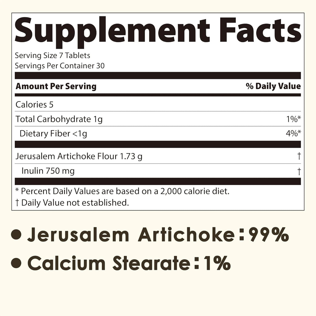 Suplemento de Alcachofa de Jerusalén NAFFY - Inulina 210 Tabletas