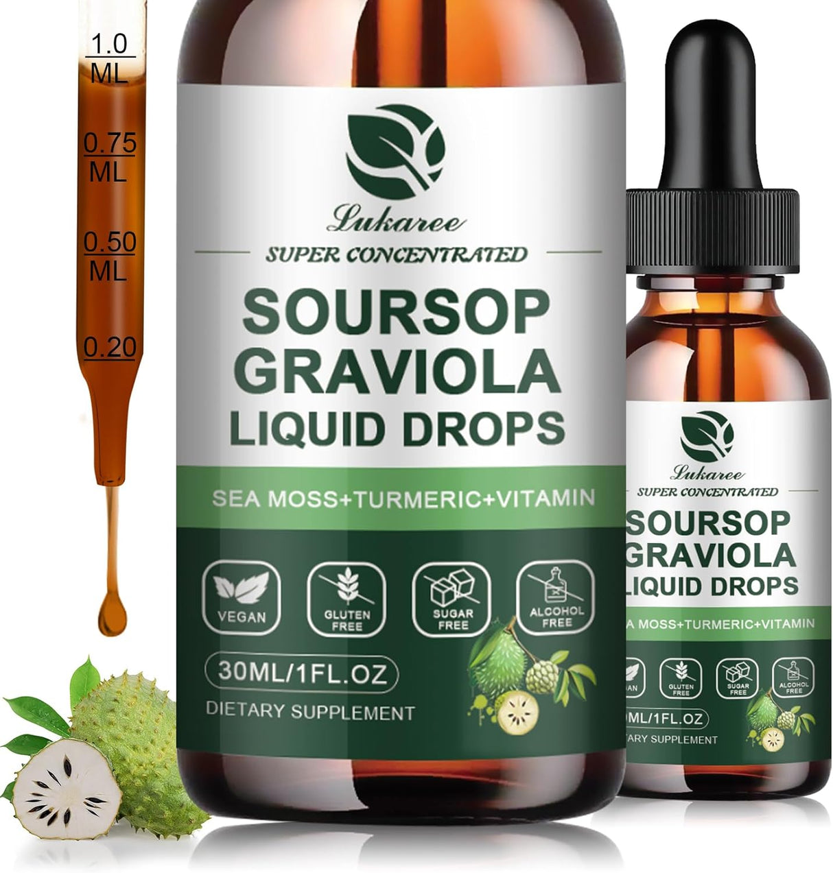 Soursop Extracto Líquido + Sea Moss 2 Meses 1oz