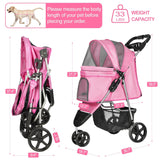 Carriola para Perros Pequeños, Plegable, 3 Ruedas, Ligera