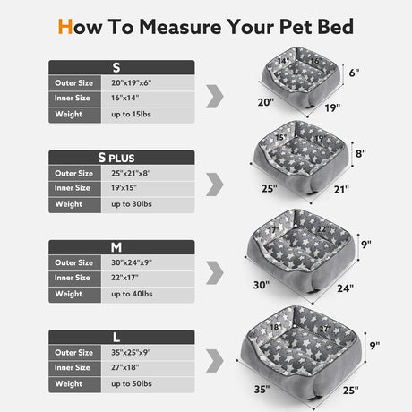 Cama ortopédica para perros grandes SIWA MARY, L (35x25x9)