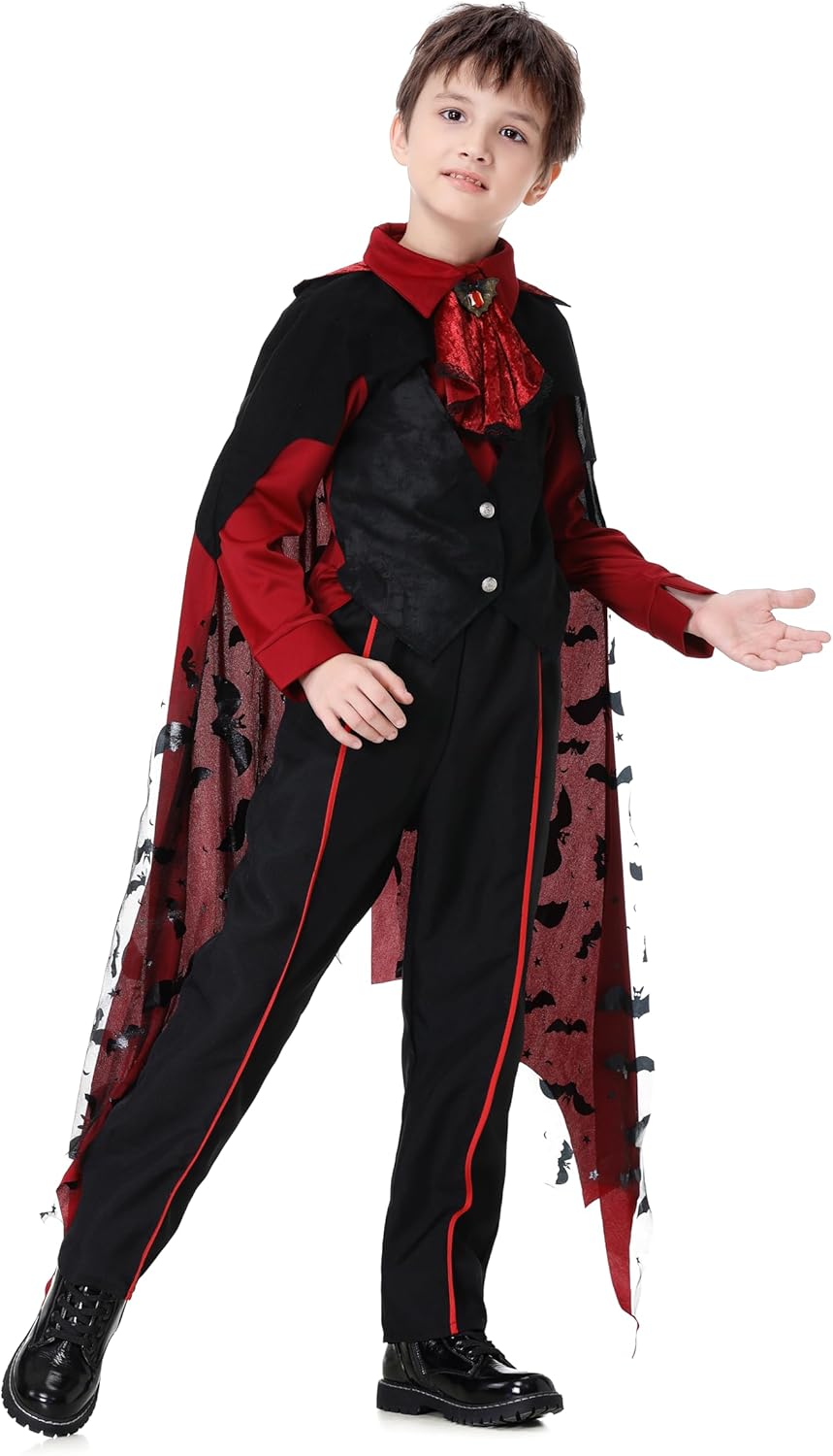 Disfraz de Vampiro para Niños, Bat Cape, Halloween Cosplay