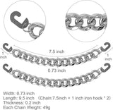 Cadenas para decoración de zapatos Croc, dijes de cadena de metal brillante plateado para adolescentes, hombres, mujeres, adultos, accesorios de zapatos