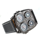 Reloj con brújula decorativa y dial de termómetro