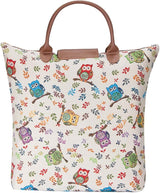 Bolsa Signare rectangular con diseño buhos y flores
