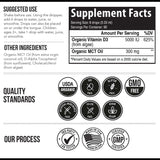 Plant-D3 Vitamina D3 Orgánica Max Fuerza 5000 IU - 1oz