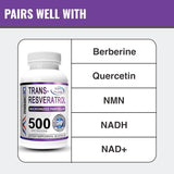 Suplement Trans-Resveratrol micronizado 180 cápsulas 3 pack