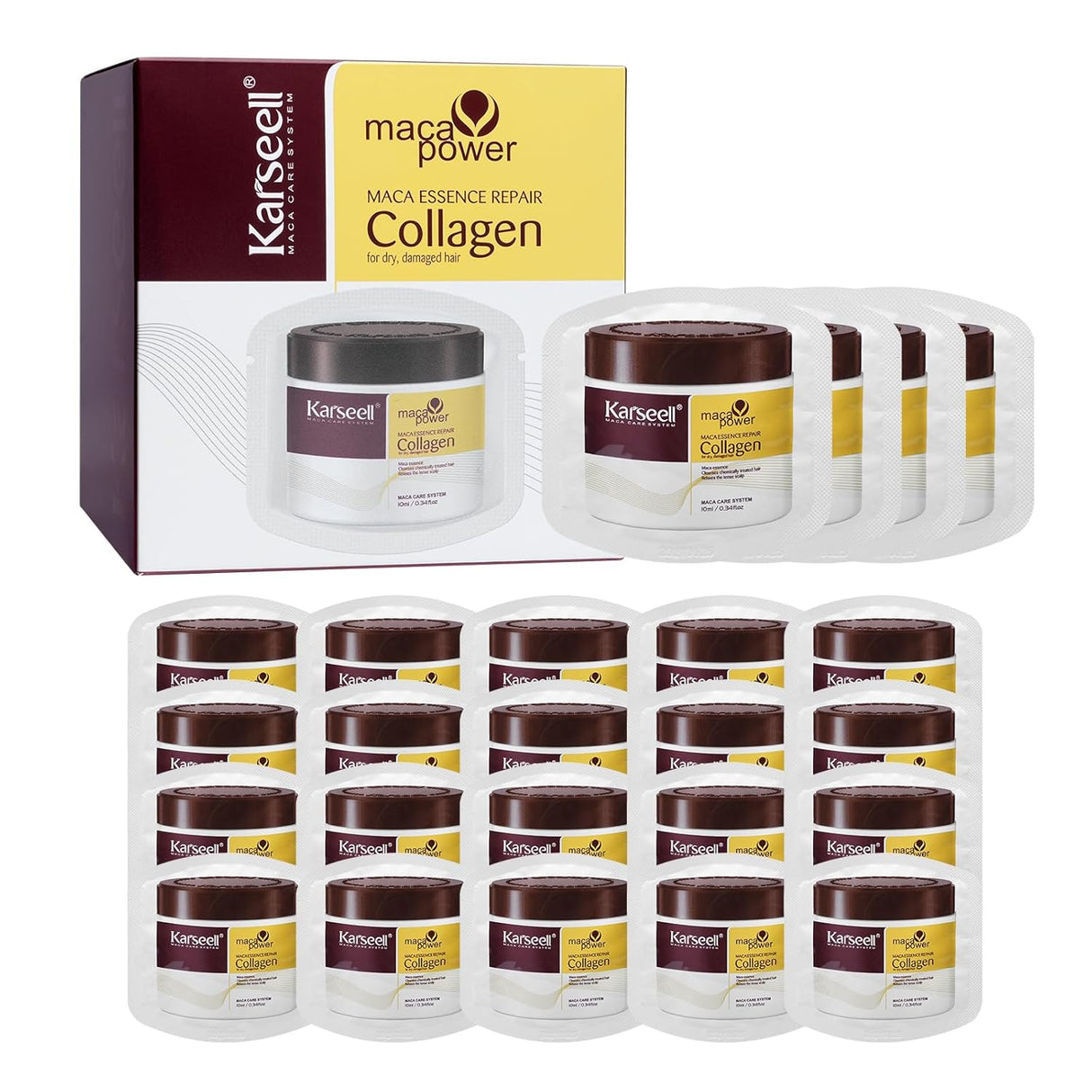 Tratamiento capilar con colágeno, aceite de argán, cabello seco