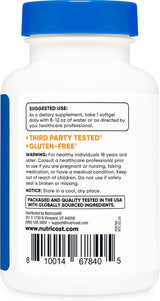 Suplemento Nutricost Licopeno 50mg cápsulas blandas 60 cáp