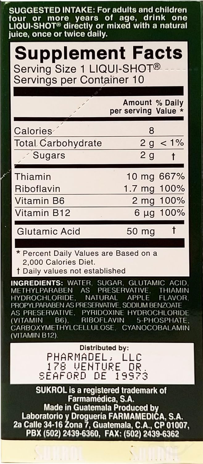 Sukrol Suplemento Multivitamínico Líquido 10 Unidades
