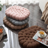 ZANYB Cojín de suelo de galleta, almohada de felpa suave para tatami, cojín de asiento ovalado para sillas de ventana de bahía, 20 x 16 pulgadas, color rosa