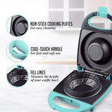 Máquina de Waffles OVENTE, 520W, Antiadherente, WMB2405BL