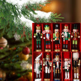 Adornos Navideños Syhood 10 Pcs Nutcrackers de Madera 5