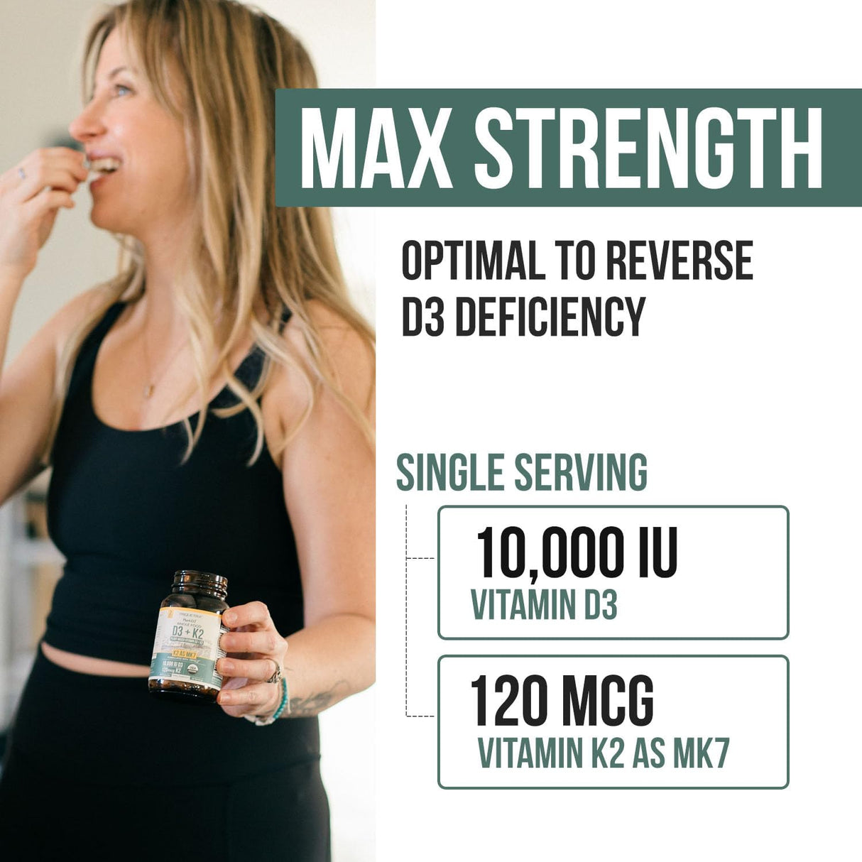 D3 + K2 Orgánico con MenaQ7® | 60 cápsulas