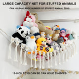 Red de Animales de Peluche, Boho, Macrame, con Luces LED