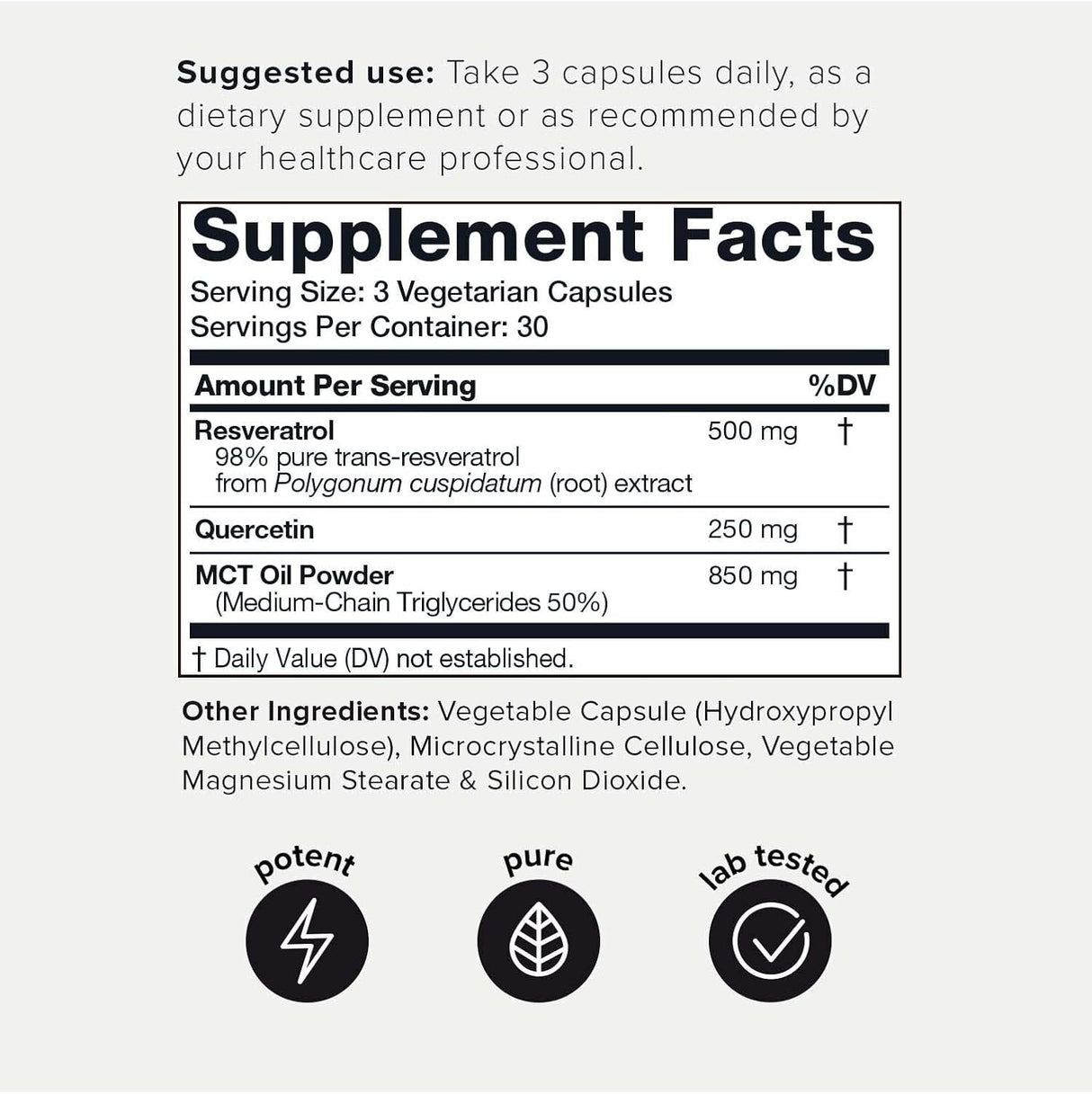 Suplementos Alimenticios Mezcla de resveratrol