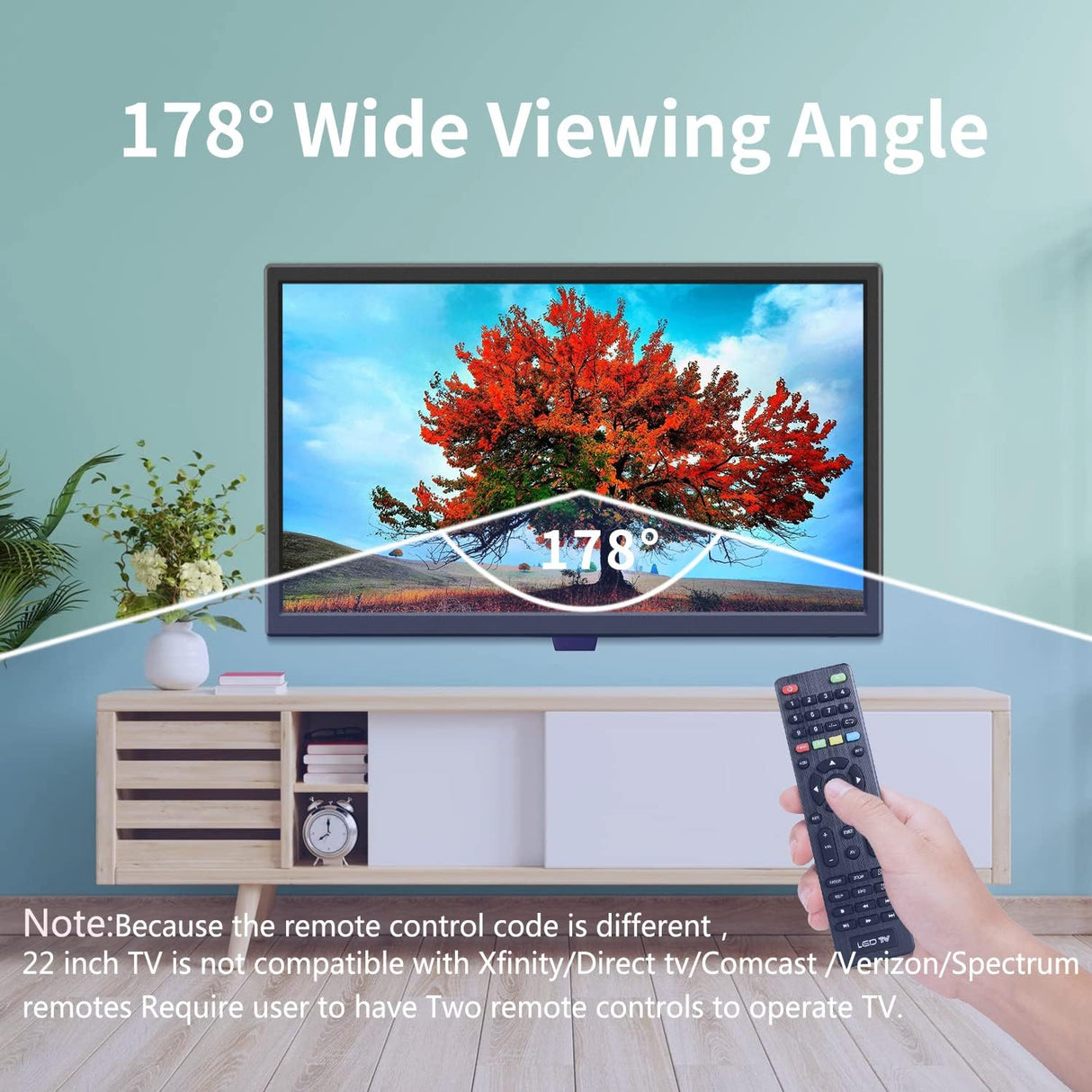 TV 22 1080p LED, Pantalla Plana, HDMI/VGA/RCA/USB, Sin DVD