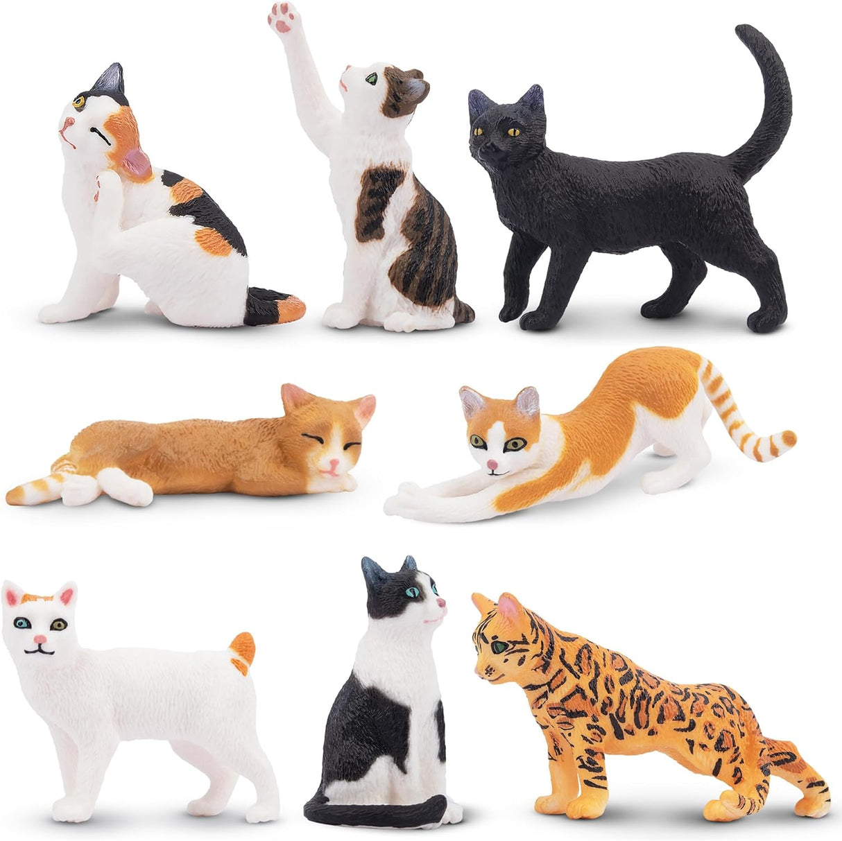 Juego de Figuras de Gato Educativas para Niños y Niñas