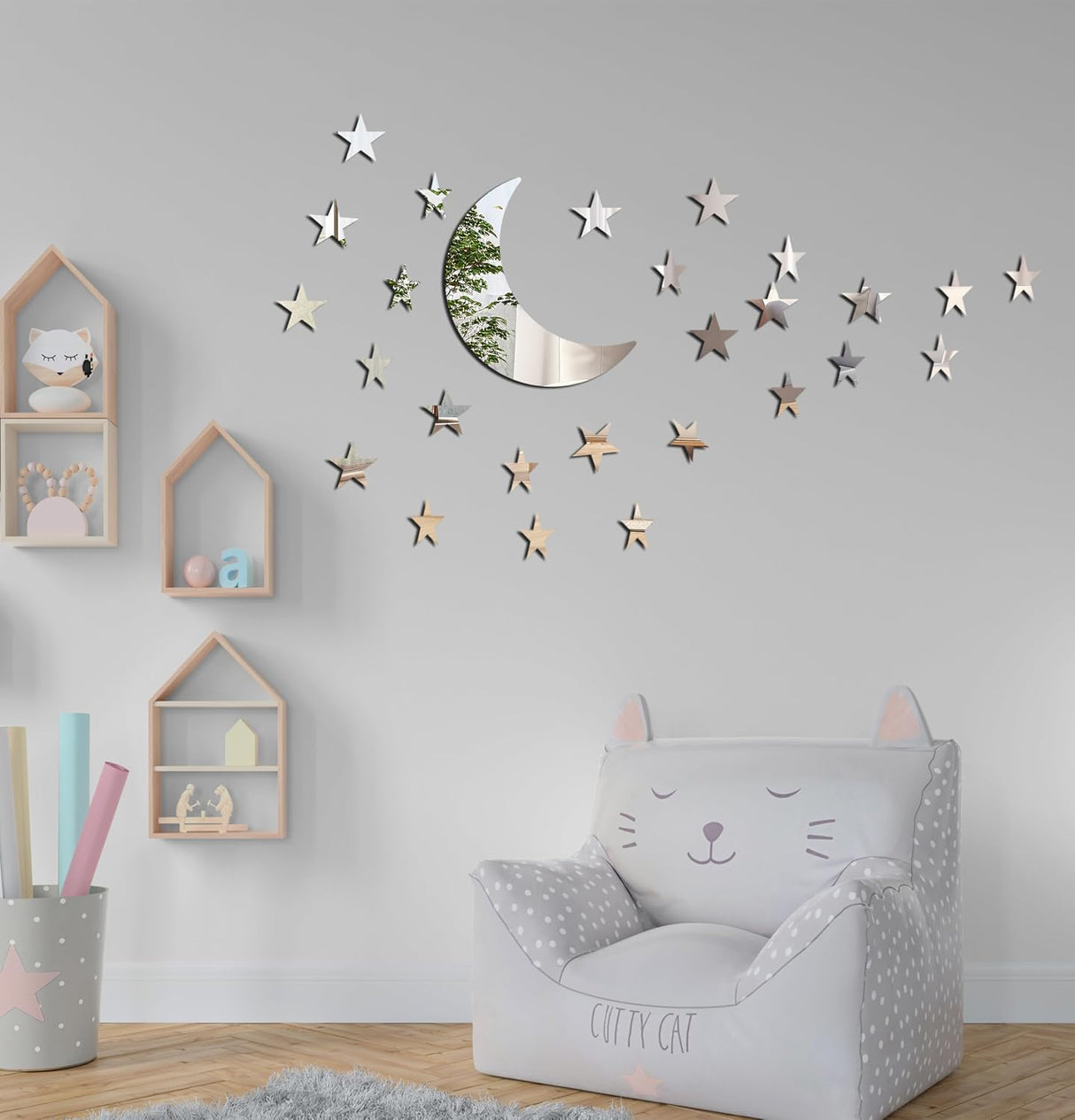 Stickers de Pared Estrellas, Marca Desconocida, 3 Tamaños, DIY