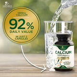 Suplemento Calcio 1200 mg con vitamina D3 apoyo óseo