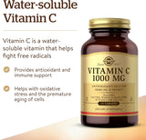 Solgar Vitamina C 1000 mg, 90 Tablets, Antioxidante e Inmunidad