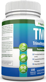 Suplemento TMG Trimethylglycine 1000mg - 180 Cápsulas