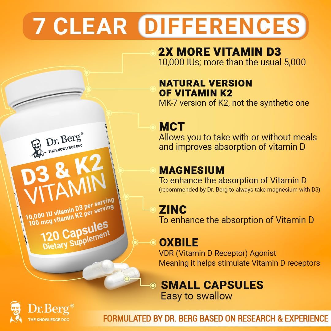 Suplemento Vitamina D3 K2 con aceite MC zinc y magnesio
