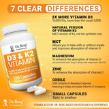 Suplemento Vitamina D3 K2 con aceite MC zinc y magnesio