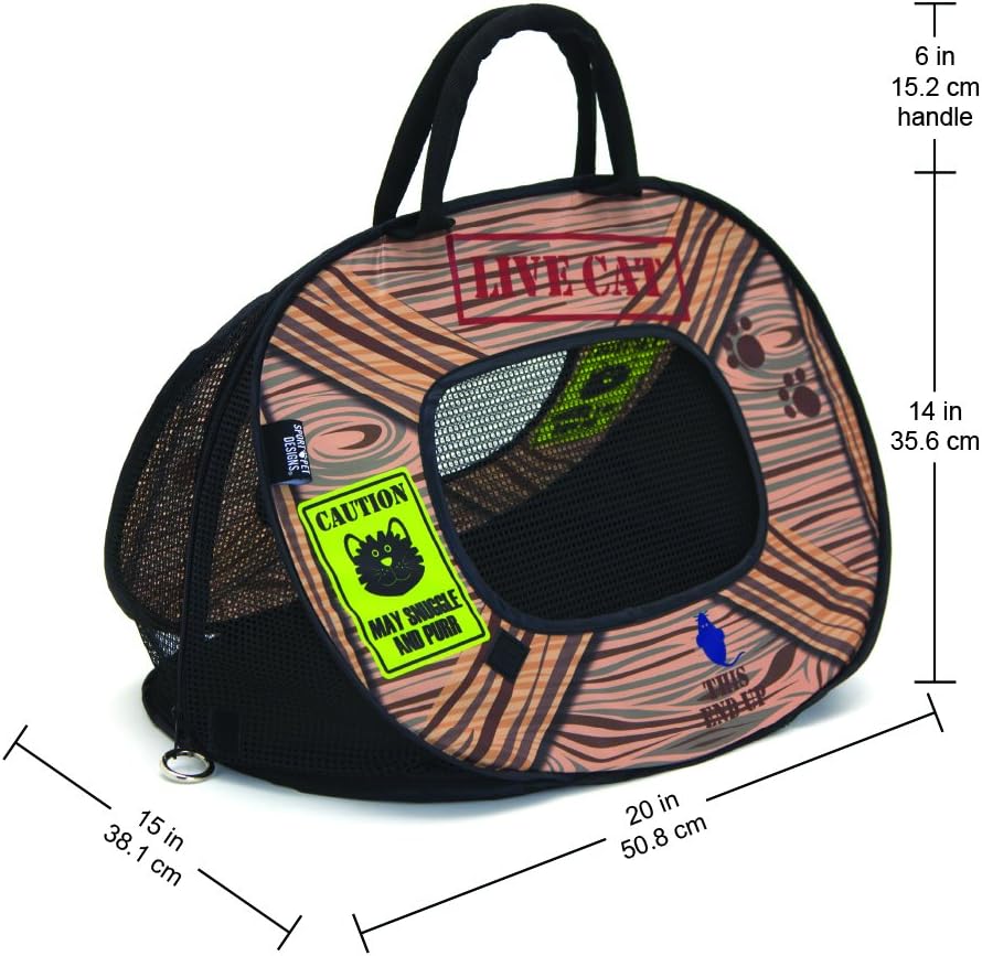Transportín para gatos SportPet Designs, plegable y portátil