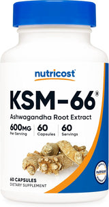 Extracto de Raíz de Ashwagandha 600mg Nutricost 60 Veggie Caps