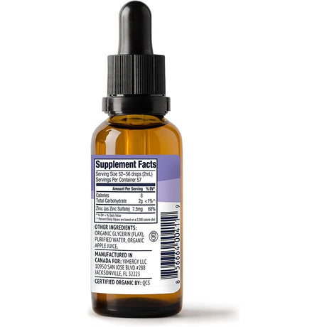 Suplementos Alimenticio Sulfato de zinc orgánico USDA 3.9 oz