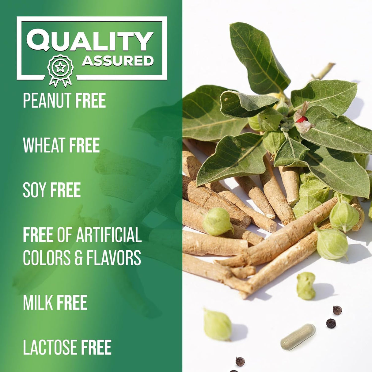 Suplemento de Ashwagandha 2100mg - Antioxidante, 60 Cápsulas