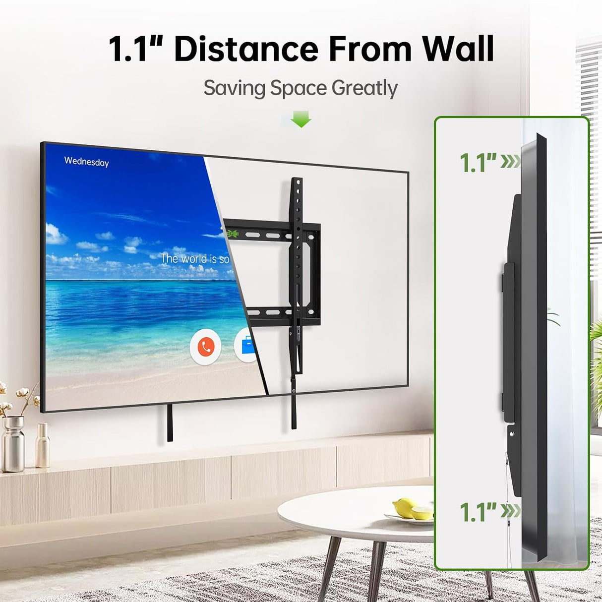 Soporte de TV USX, fija, hasta 60, VESA 400x400mm, 99lbs