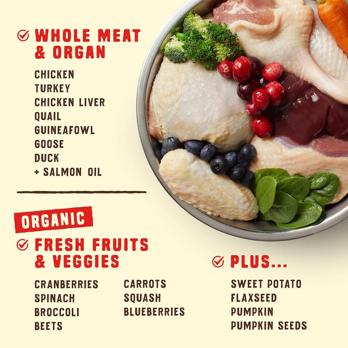 Alimento para perros Receta sin granos y sin legumbre