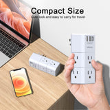 YISHU - Extensor de toma de corriente múltiple USB, .