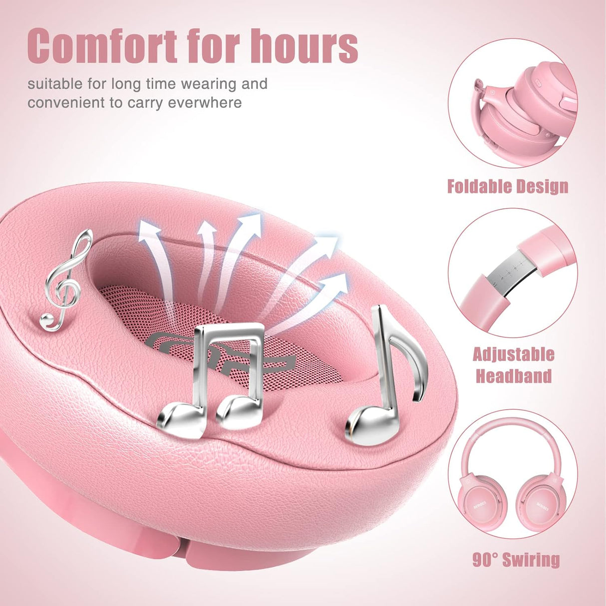 Auriculares Bluetooth Inalámbricos BERIBES 65H, 65H Playtime