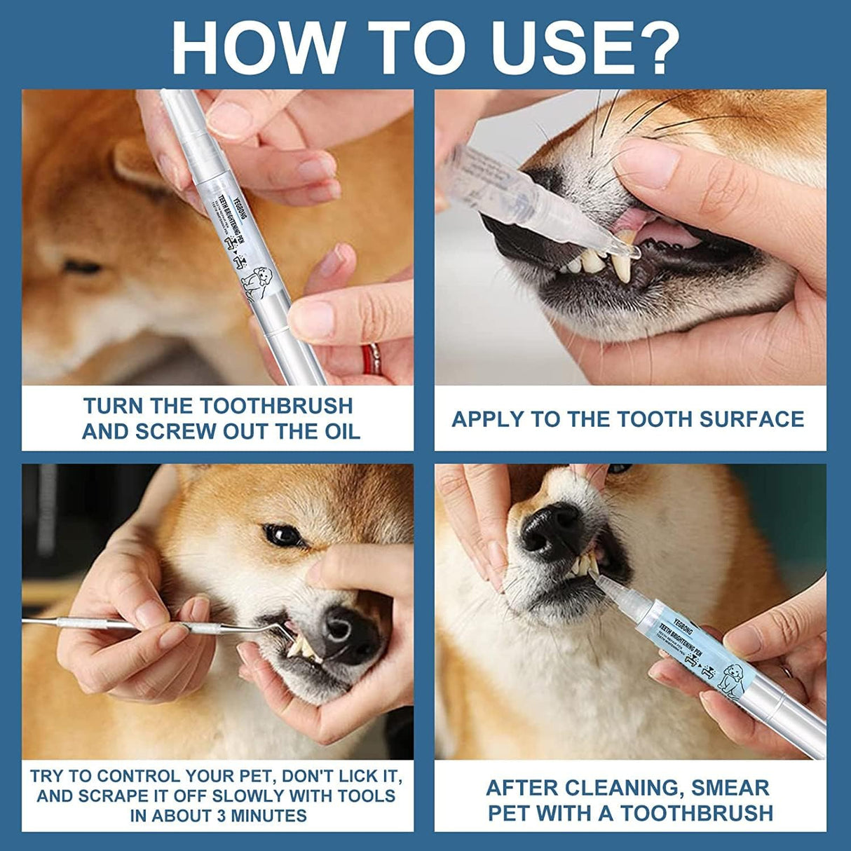 Bolígrafo Blanqueador Dental para Mascotas - Kit de Cuidado 5ML