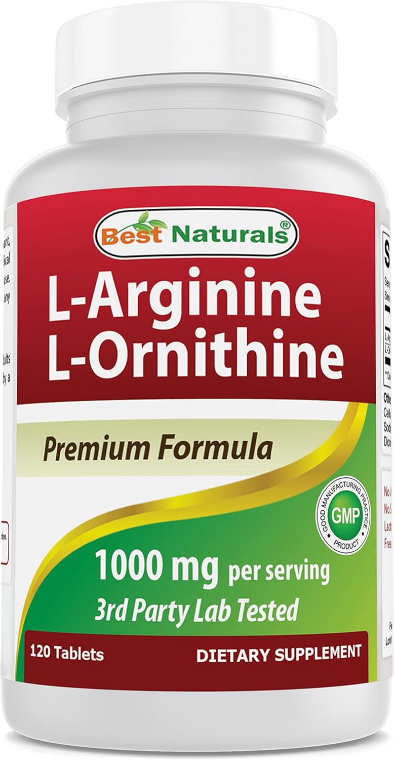 Best Naturals L-Arginina L-Ornitina 1000mg 120 Tabs