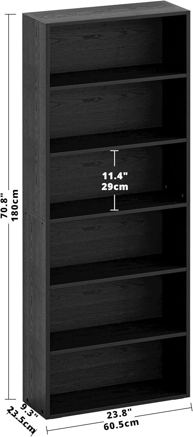 Estantería IRONCK 6 Niveles, Alta para Oficina y Sala, 70 in