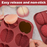 Moldes de Silicona Cerebro Kamehame, 2 Pcs para Halloween