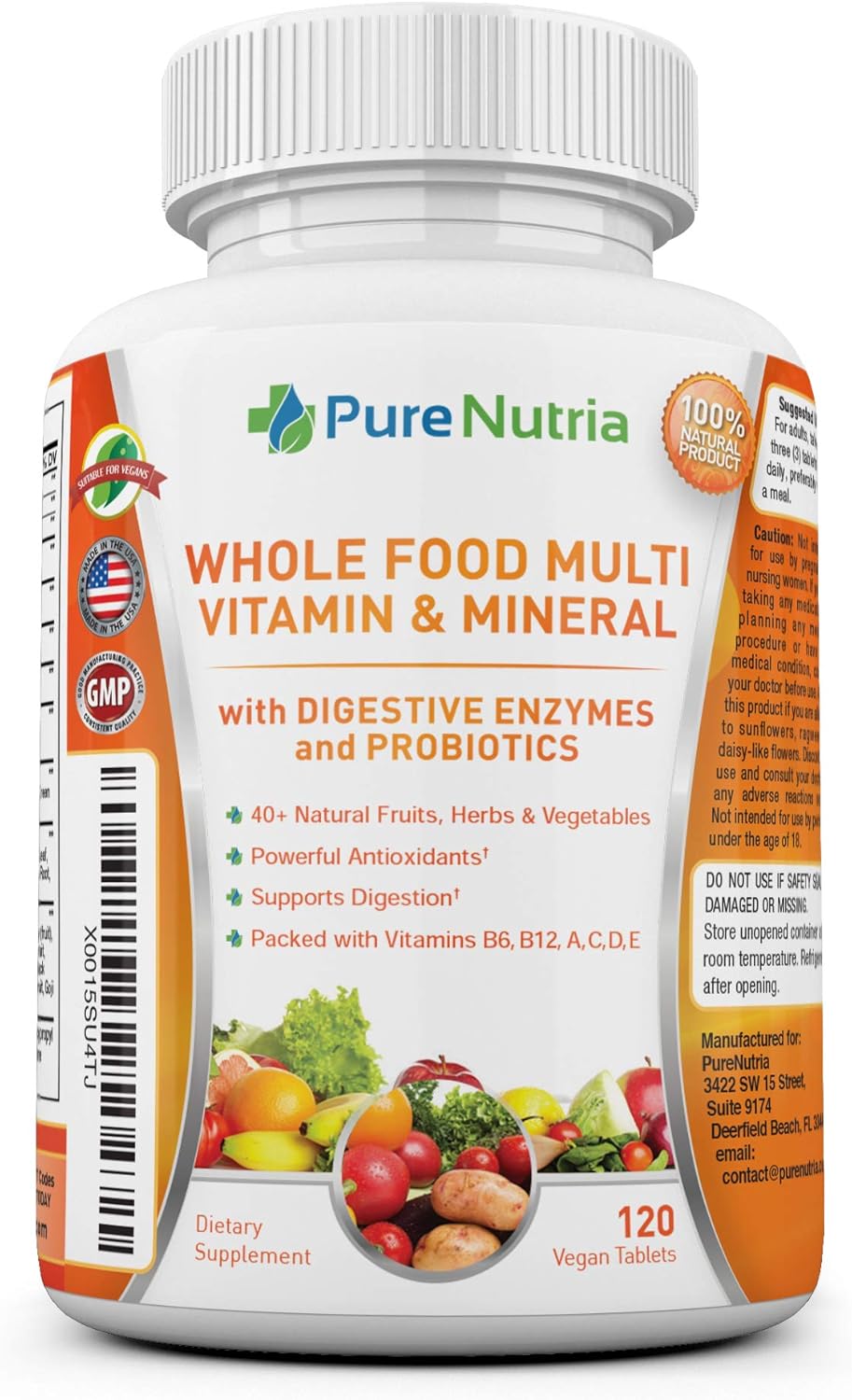 Suplemento Multivitaminas y minerales  enzimas probióticas